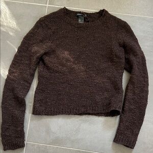 Dark brown crew neck sweater